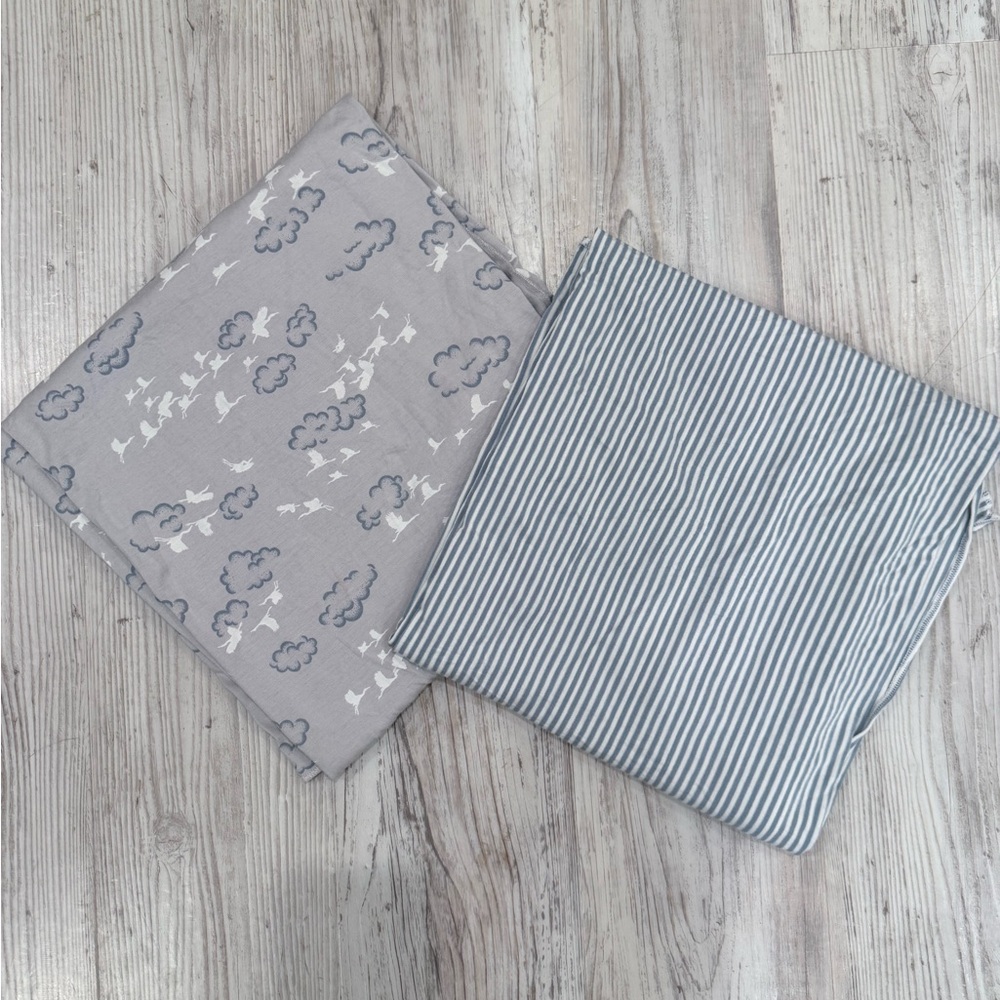 Nordstrom Blue and White Swaddle blanket set